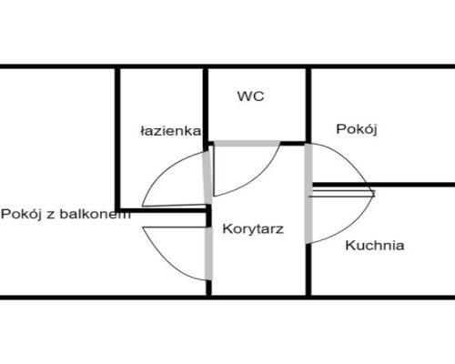 M3 z balkonem z widokiem na panoramę.