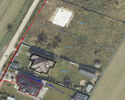 Działka budowlana z projektem Kotla