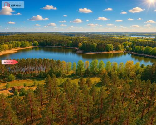 Działki z linią brzegową jeziora pod Toruniem