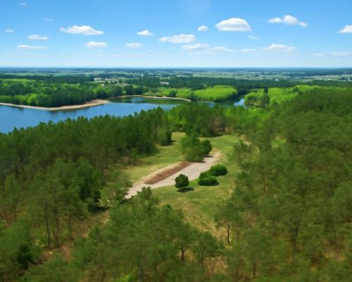 Działki z linią brzegową jeziora pod Toruniem