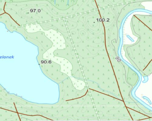 Działka 1,140 ha przy lesie Nad rzeką Wdą-Smolniki