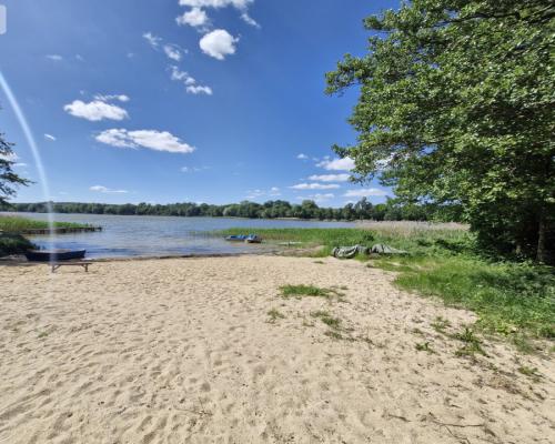 Uroczy domek w lesie.