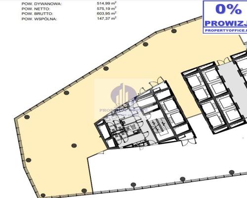 Wola: lokal biurowy 515m2 do wynajęcia