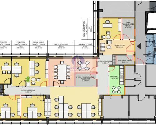 Mokotów: lokal biurowy 322 m2 do wynajęcia