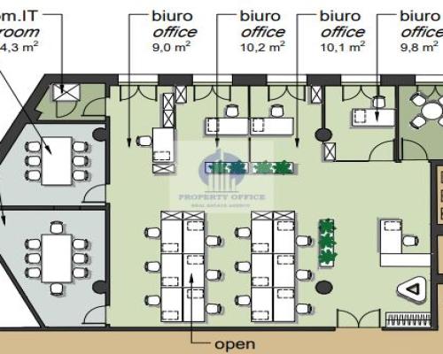 Żoliborz: biuro 237m2 do wynajęcia