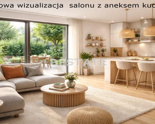 Bliżniak deweloperski, ogród, idealny dla rodziny