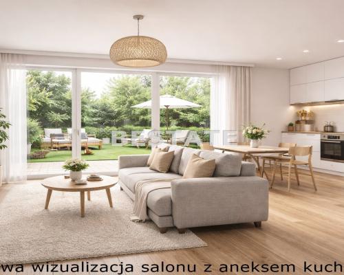 Obrzeża Wrocławia,43m2, z ogródkiem i m.postojowym