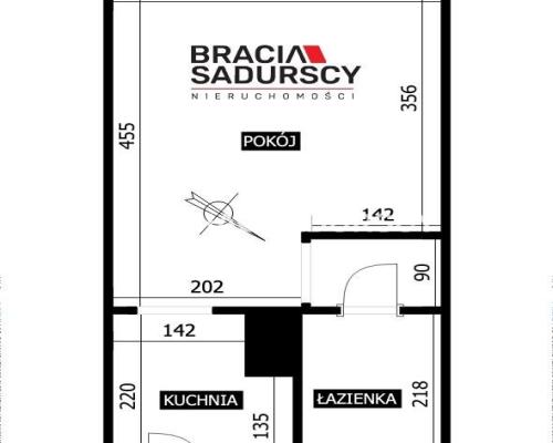 Kawalerka 23 m² | 9. piętro | Dąbie | okolice al. Pokoju    Na sprzedaż mieszkanie o powierzchni użytkowej  23 m² ,
