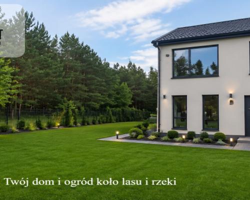 Dom do własnej aranżacji, las, rzeka, cisza