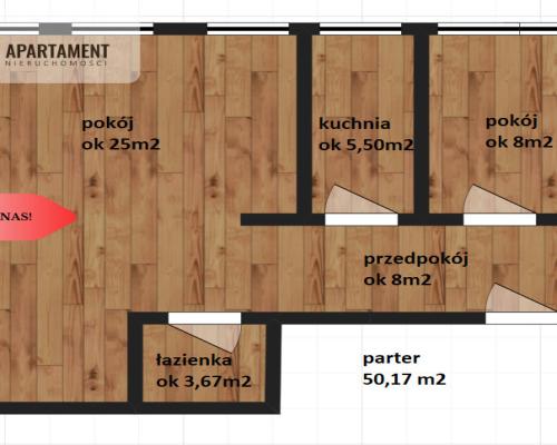 2-3 pokoje-oddzielna kuchnia/parter/pod inwestycję