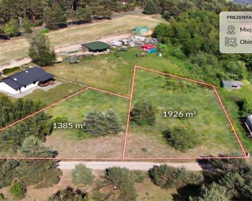 Działki 1385 m² i 1926 m² w leśnej otulinie z WZ