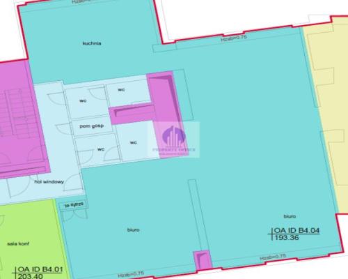 Śródmieście, biuro 237,23m2 do wynajęcia