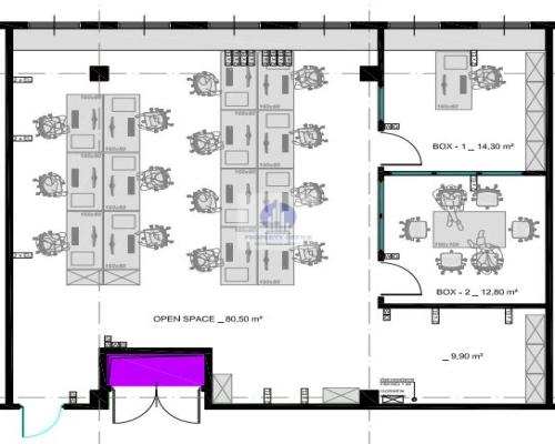 Mokotów : lokal biurowy 133,50m2 do wynajęcia