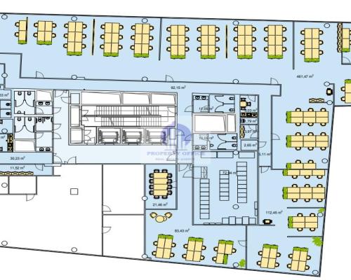 Mokotów: lokal biurowy 1361m2 do wynajęcia