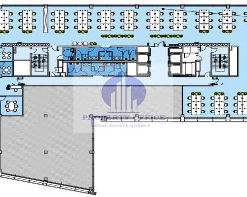 Mokotów: lokal biurowy 1371 m2 do wynajęcia