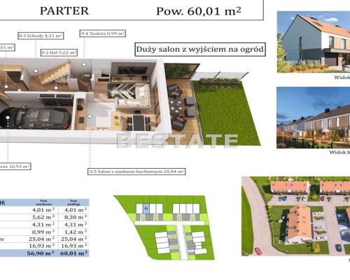 Deweloperskie, 4 pokoje, taras, szeregowiec