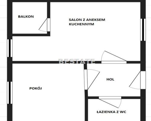 Deweloperskie, 2 pokoje z balkonem, kameralnie