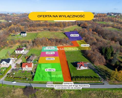Działki z widokiem na las Leńcze Gm. Kalwaria
