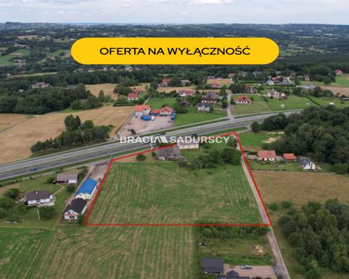Działka usług komercyjnych w Głogoczowie gm. Myślenice       Oferujemy do sprzedaży atrakcyjną działkę usługową o powierzchn