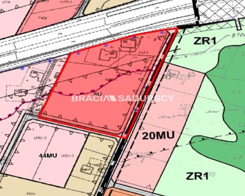Działka usług komercyjnych w Głogoczowie gm. Myślenice       Oferujemy do sprzedaży atrakcyjną działkę usługową o powierzchn