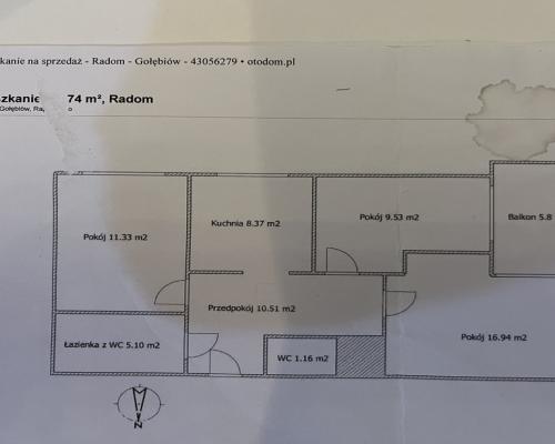 Apartament 73,52 m kw. Rapackiego Radom.