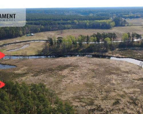 Działka 1,140 ha przy lesie Nad rzeką Wdą-Smolniki