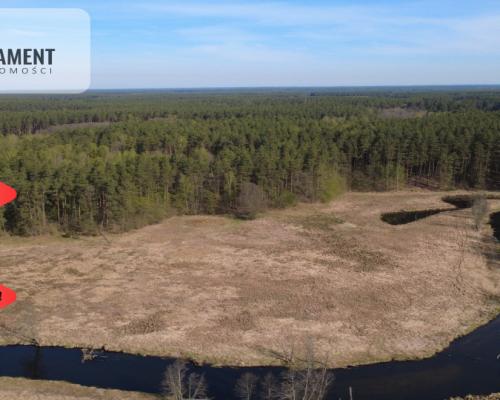 Działka 1,140 ha przy lesie Nad rzeką Wdą-Smolniki