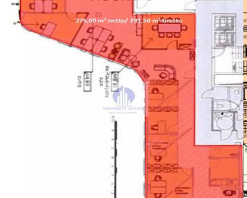 Mokotów: lokal biurowy 291,50m2 do wynajęcia