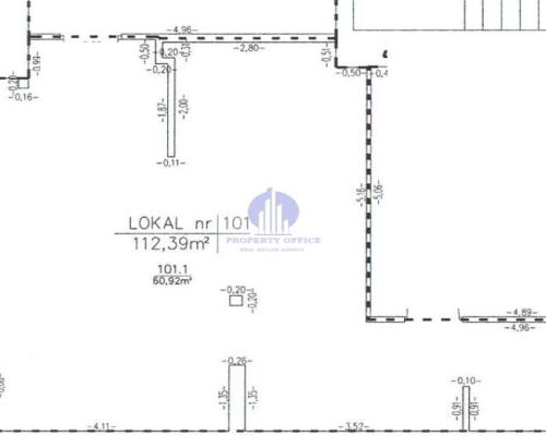 Mokotów: lokal biurowo-usługowy o pow. 110 m2 do wynajęcia