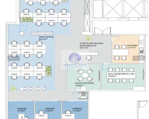 Śródmieście: lokal biurowy 263,80 m2 do wynajęcia