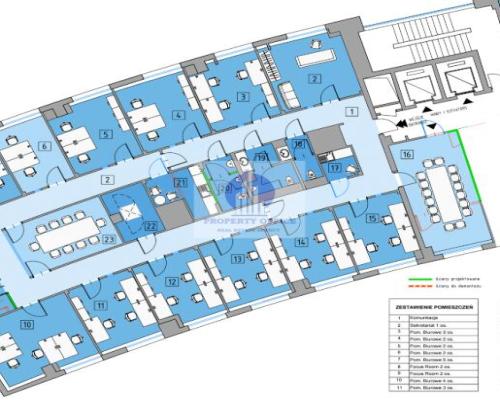 Ochota: lokal biurowy 410 m2 do wynajęcia