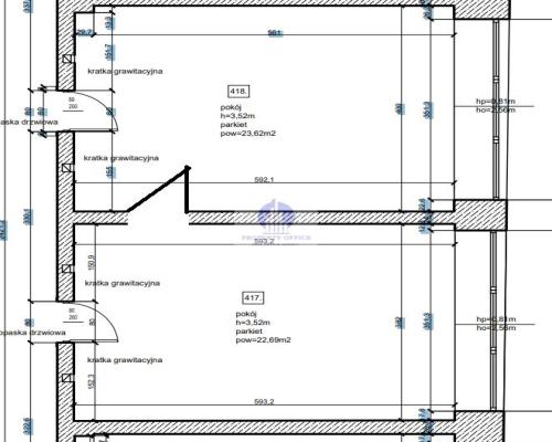 Śródmieście: lokal biurowy 46,31 m2 do wynajęcia