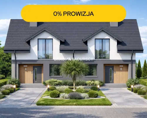 Domy w zabudowie bliźniaczej Trąbki piękna działka