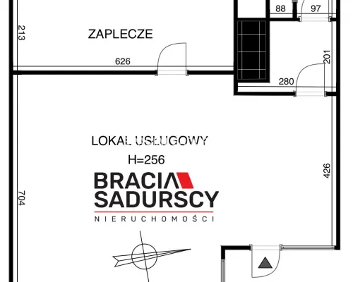 Lokal 135m2 front parter Kurdwanów