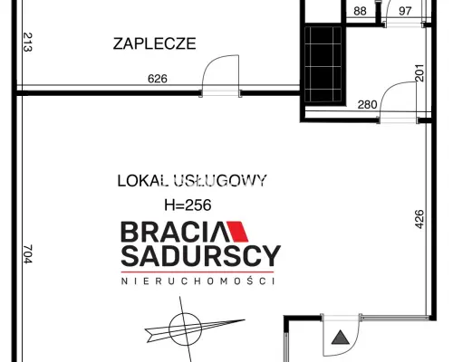 Lokal 135m2 front parter Kurdwanów