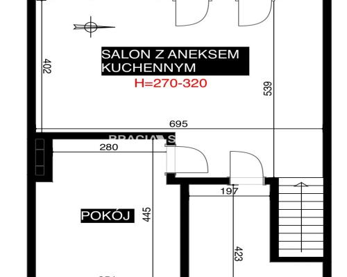 2-pok, 48 m² (ok. 60 m² po podłodze), balkon