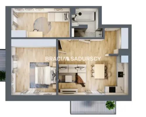 3 pok 65m2 ostatnie piętro 2 balkony winda