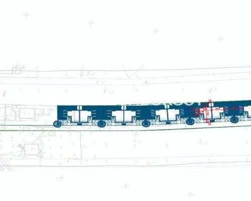Działka z projektem na 5 bliźniaków