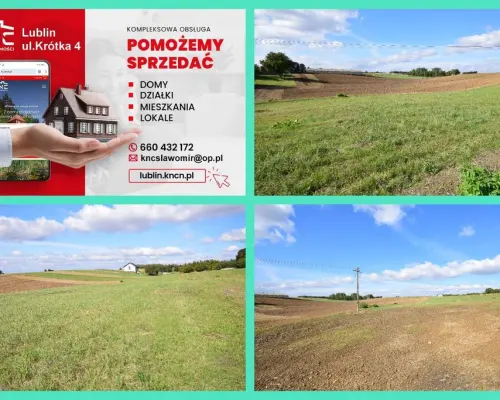 5 działek budowlanych blisko Lublina, wydane WZ.