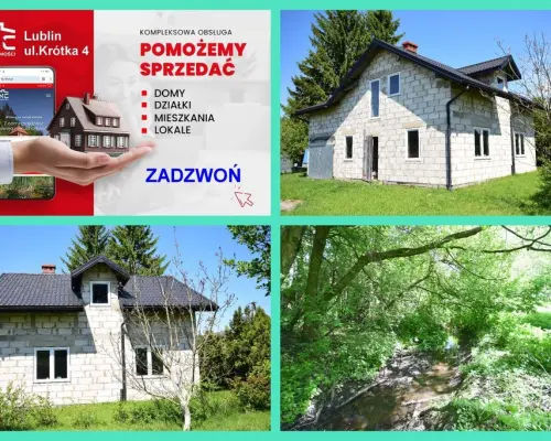 Dom do wykończenia graniczący z rz. Ciemięgą