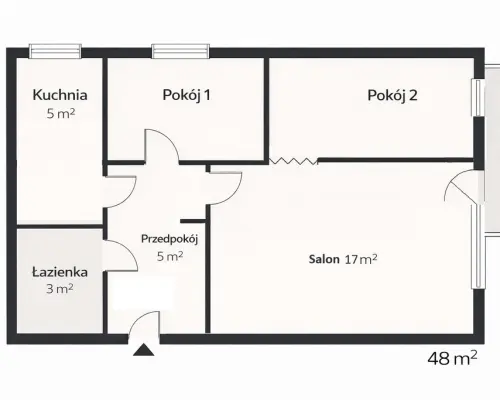 Lublin, Mieszkanie, 3 pokoje, 48,1 m2, ul. Rymwida