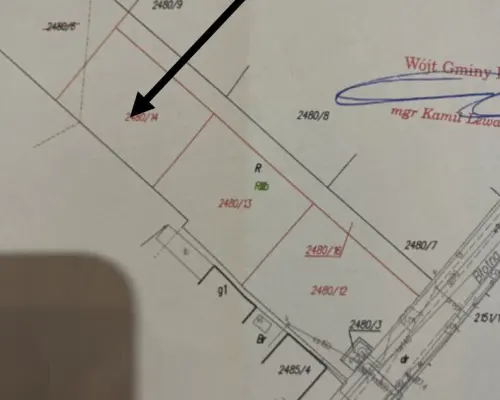 Działka budowlana 851 m2  Gołąb gm. Puławy.