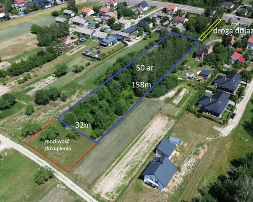 Działka budowlana 5000 m², media, bliźniaki
