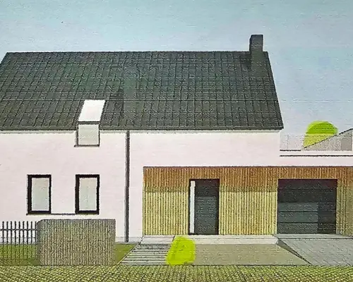 Działka z projektem na dwa domy dwulokalowe