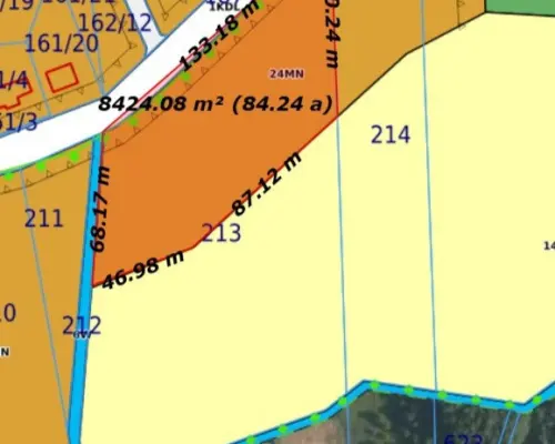 Działka 1,99ha | 84ar MPZP | Pogorzeliska