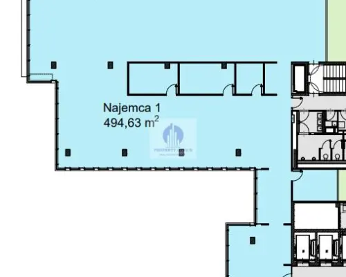 Włochy: lokal biurowy 495 m2 do wynajęcia