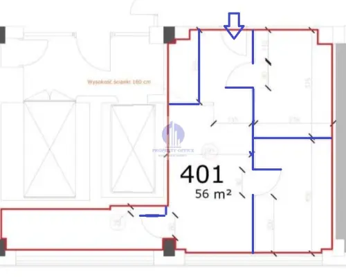 Włochy: lokal biurowy 61,60m2 do wynajęcia