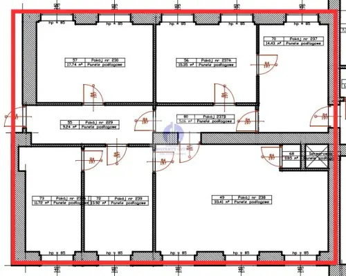 Mokotów: lokal biurowy 121,82 m2 do wynajęcia