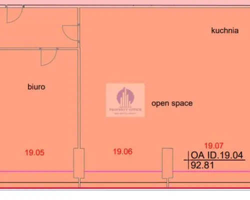 Śródmieście: lokal biurowy 102,09m2 do wynajęcia