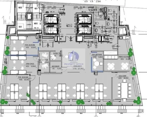 Wola: lokal biurowy 348,50m2 do wynajęcia